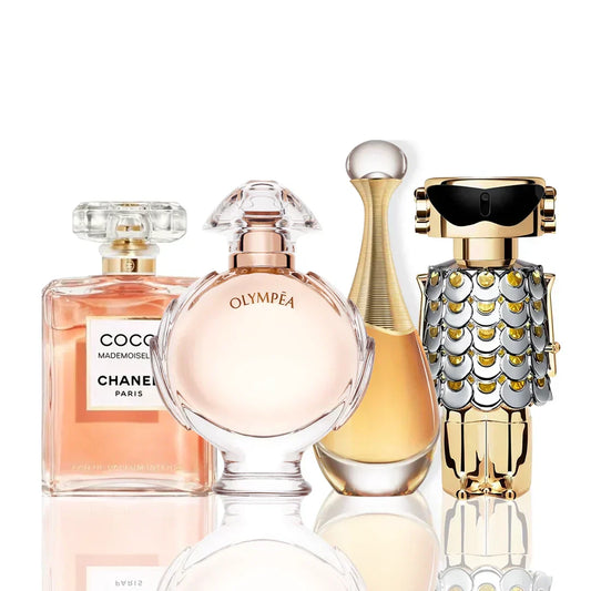 Комплект от 4 парфюма | Coco Chanel + J'Adore + Olympea + Paco Rabanne Fame 100 ml