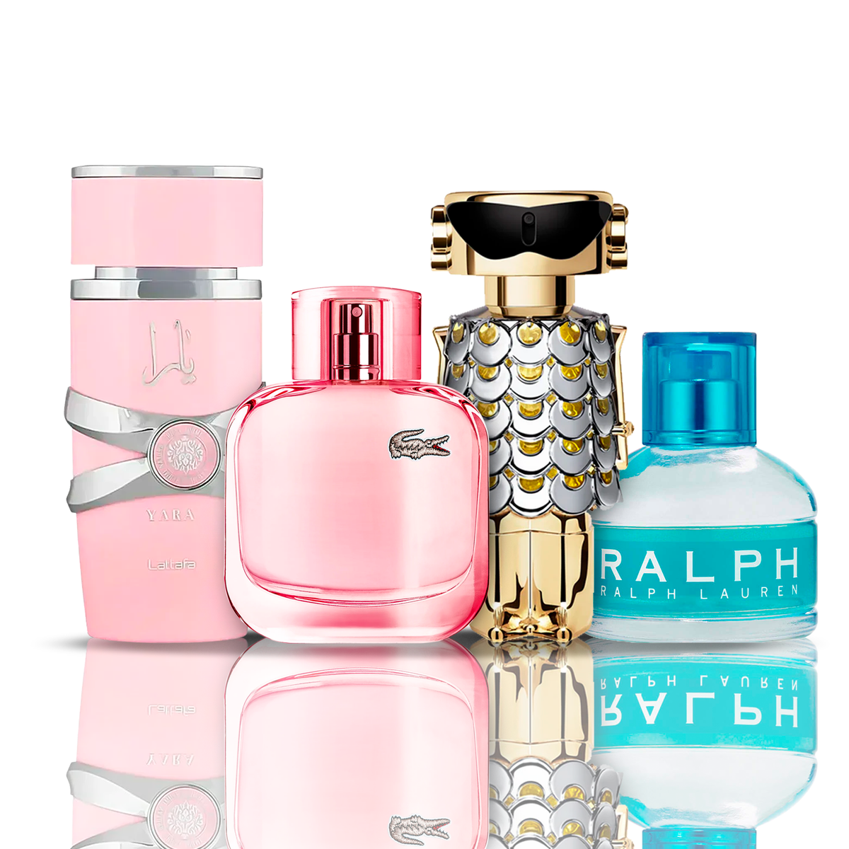 Комплект от 4 парфюма | Fame + Yara + Lacoste Sparkling + Ralph Lauren 100 ml