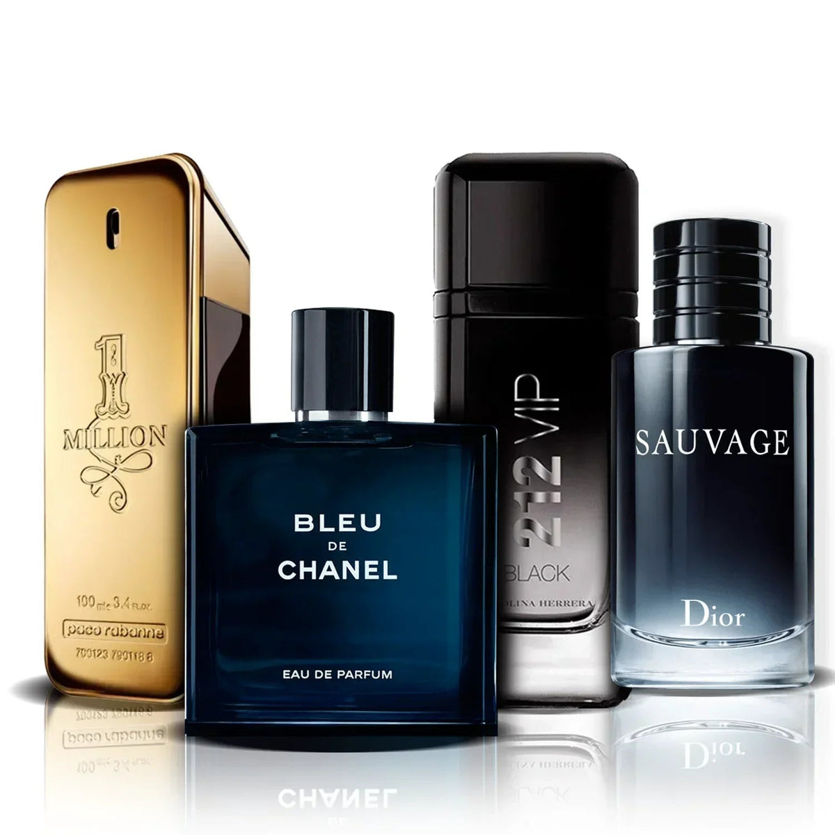 Комплект от 4 парфюма | One Million, Bleu de Chanel, 212 Vip Black и Sauvage (100 ml)