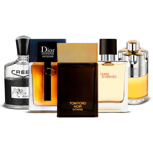 Комплект от 5 парфюма – Creed Aventus, Dior Homme Intense, Tom Ford Noir Extrême, Terre d'Hermès и Azzaro Wanted [100 ml всеки]