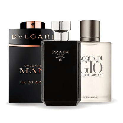 Комплект от 3 парфюма | Bvlgari In Black, Giorgio Armani Acqua Di Gio, L'Homme Prada Intense 100 ml