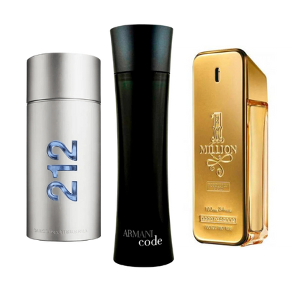 Комплект от 3 парфюма | 212 Men NYC, Paco Rabanne One Million, Armani Code Homme 100 ml