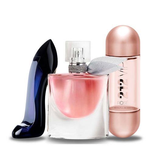 Комплект от 3 парфюма | GOOD GIRL, Lancôme LA VIE EST BELLE, 212 VIP ROSÉ 100 ml