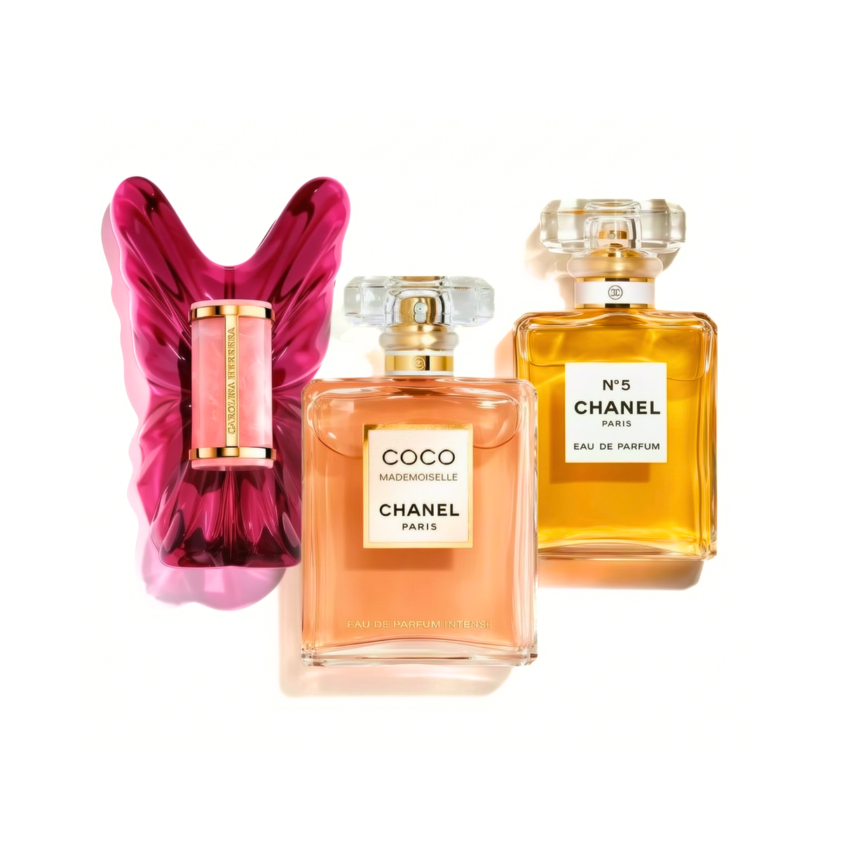 Комплект от 3 парфюма | Carolina Herrera La Bomba, COCO MADEMOISELLE, Chanel Nº5 100 ml