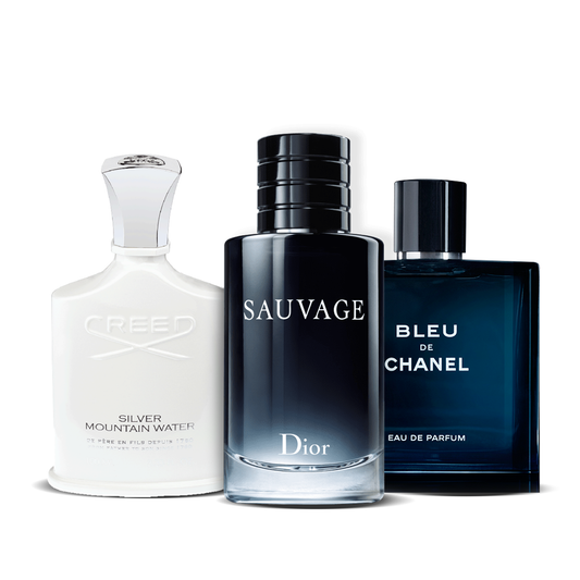 Комплект от 3 парфюма | Creed Silver + Sauvage Dior + Bleu de Chanel 100 ml