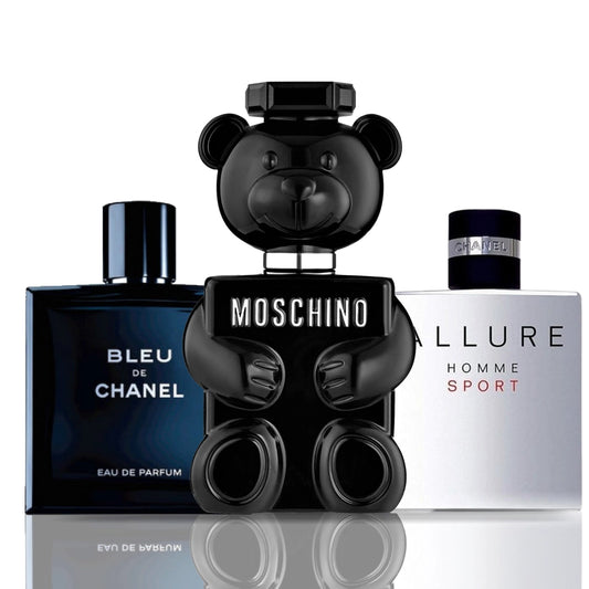 Комплект от 3 парфюма | Moschino Toy Boy + Bleu de Chanel + Allure Homme Sport 100 ml