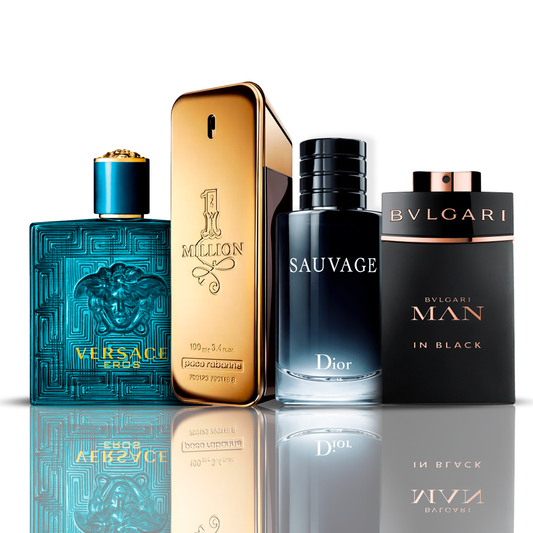 Комплект от 4 парфюма | Eros Versace + One Million Paco Rabanne + Bvlgari Man in Black + Sauvage Dior 100 ml