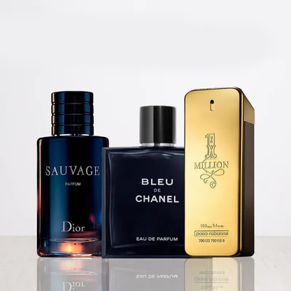 Комплект от 3 парфюма | Sauvage Dior + One Million + Bleu de Chanel 100 ml