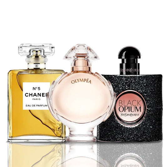Комплект от 3 парфюма | Chanel N°5 + Olympea + Black Opium