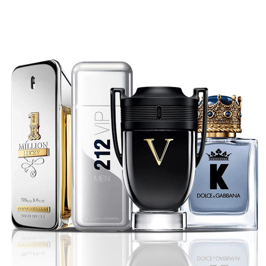 Комплект от 4 парфюма | 1 Million Lucky + 212 VIP Men + Invictus Victory + Dolce & Gabbana K 100 ml