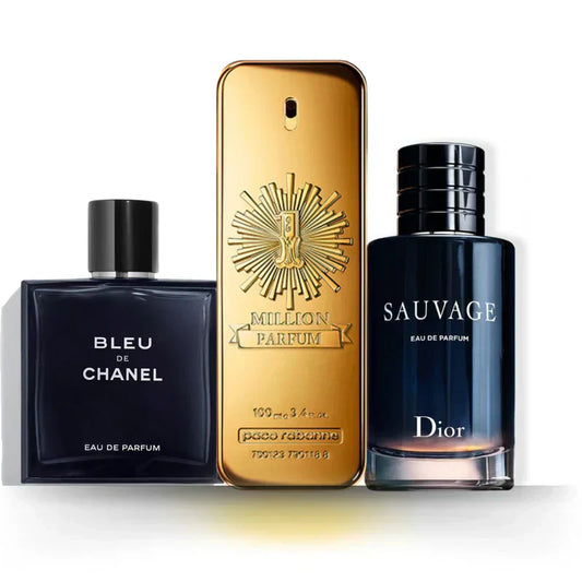 Комплект от 3 парфюма | Bleu de Chanel + Sauvage + One Million 100 ml